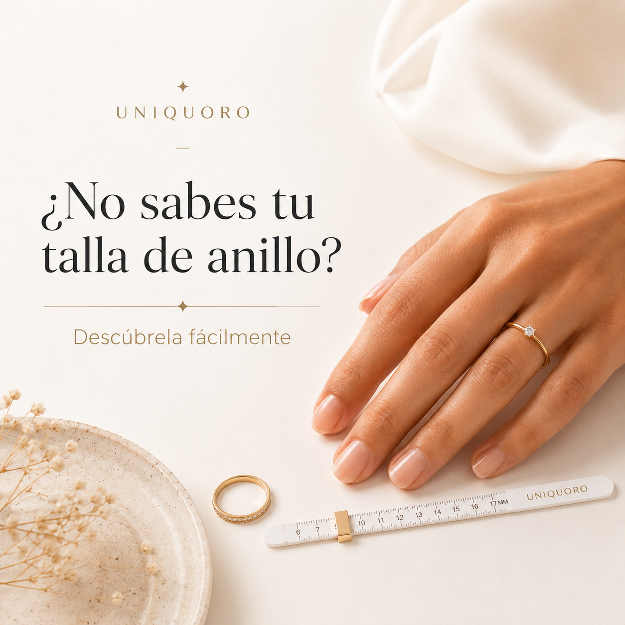 ¿No sabes cuál es tu talla de anillo? Descúbrela fácilmente