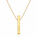 Gargantilla Lingote Personalizable Chapada en Oro de 18K