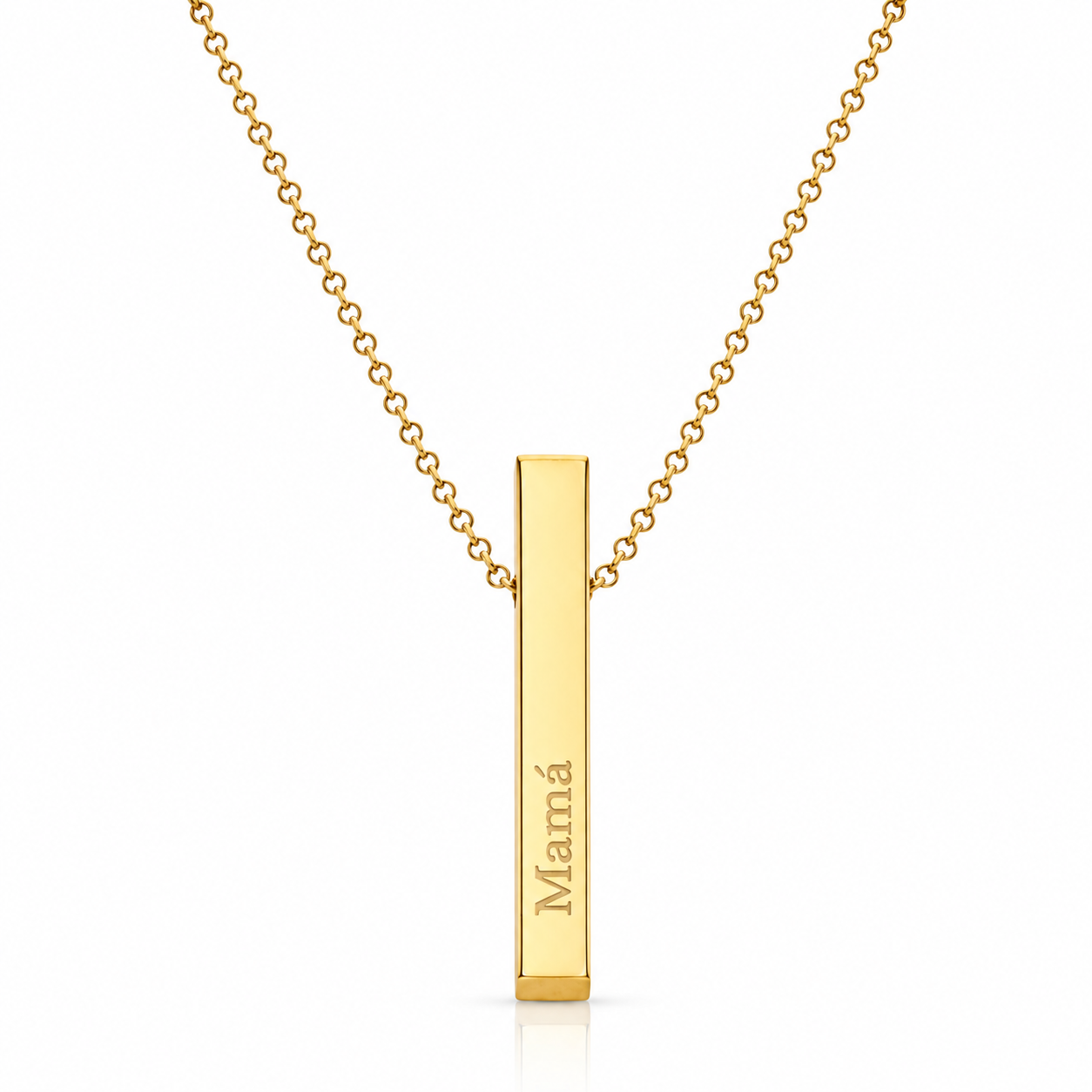 Gargantilla Lingote Personalizable Chapada en Oro de 18K