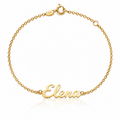 Pulsera personalizada con nombre en Oro de 18 Kl. y letra inglesa