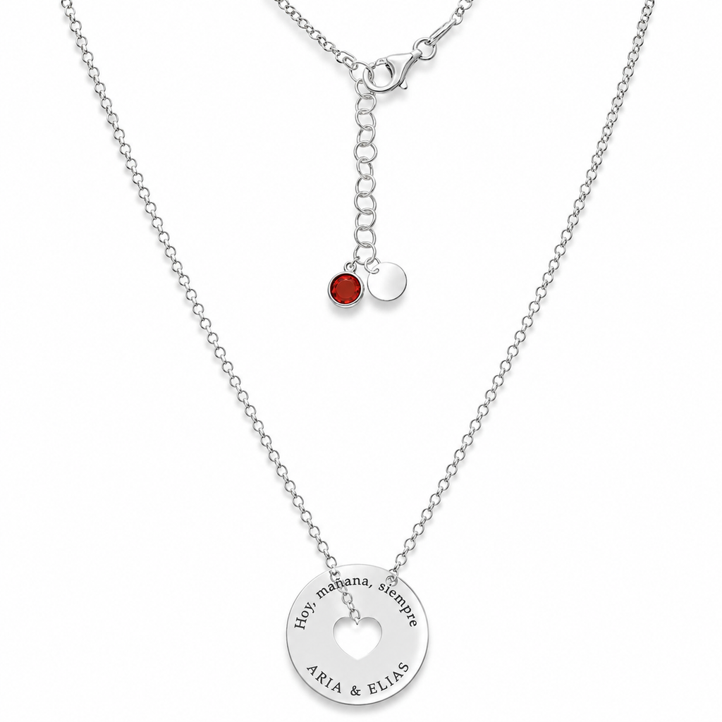Gargantilla Hoy, Mañana y Siempre Personalizable en Plata de Ley 925