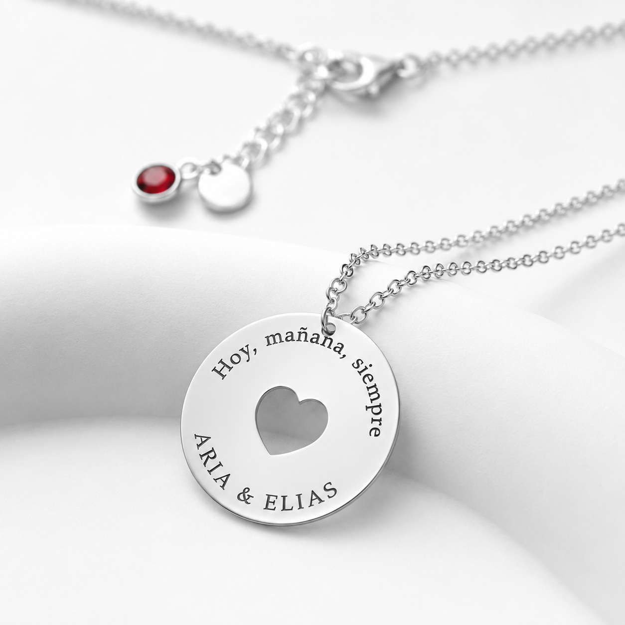 Gargantilla Hoy, Mañana y Siempre Personalizable en Plata de Ley 925