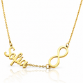 Gargantilla Infinito con Nombre en Oro de 18K