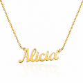 Gargantilla personalizada con nombre en Oro de 18 Kl. y letra inglesa