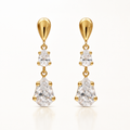 Pendientes Elara de oro 18 Kl. con circonitas