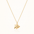 Gargantilla Pez con Circonitas en Oro de 18K