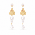Pendientes Maretta · Pez Dorado y Perlas