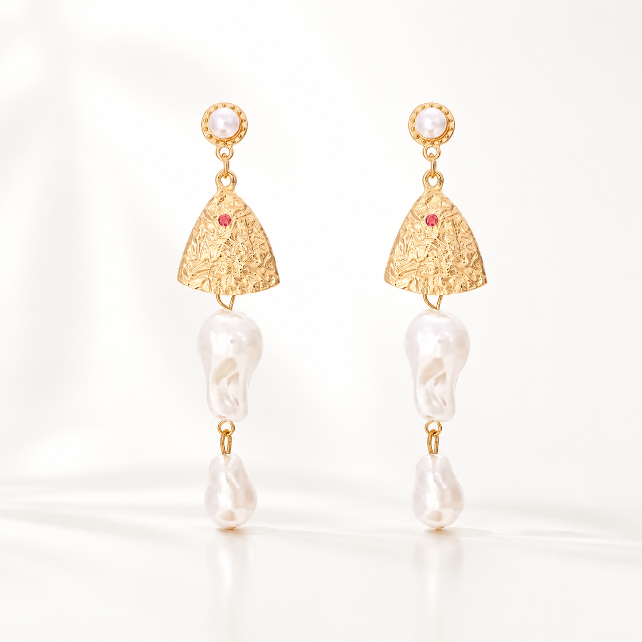 Pendientes Maretta · Pez Dorado y Perlas