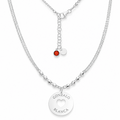 Gargantilla Nombres y Corazón Personalizable en Plata de Ley 925